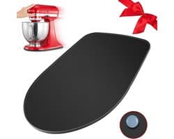 Mixer Mat - Apparaat Schuiver - Keuken Werkblad - Draaibaar Ontwerp - 34.4 x 22.1 cm - Zwart