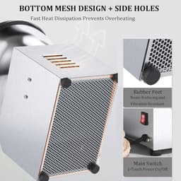Elektrische Deegmixer - Keukenmachine - Professioneel Bakken - Dubbele Rotatie Modus - 5/8kg Capaciteit - Zilver — thumbnail 4