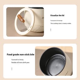 Mini Rice Cooker, Small Electric Rice Cooker 1.8 Litre with Keep Warm Function, for 1-3 Servings, Non-Stick Coating in the Inner Pan, Easy to Clean, for Cooking — thumbnail 3