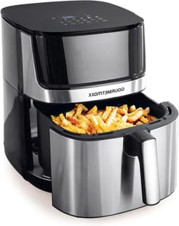 Digitale Heteluchtfriteuse - Airfryer Oven - Gezond Frituren - Dubbele Verwarmingselementen - 7.5 liter - RVS/Zwart — thumbnail 1
