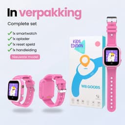 WB Goods Kinder Smartwatch - GPS Horloge Kind - Smartwatch Kinderen - Kinder GPS Tracker - 4G & SMS - Roze - Met Nederlandse Taal — thumbnail 5
