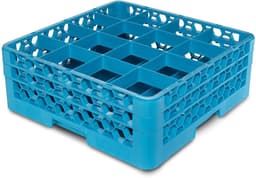 Glazen Rek - Vaatwasrek - Veilig Glazen Wassen - 16 Compartimenten - 7.12 Inch - Blauw — thumbnail 1
