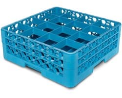 Glazen Rek - Vaatwasrek - Veilig Glazen Wassen - 16 Compartimenten - 7.12 Inch - Blauw