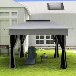 Premie 2-in-1 Houtskool Barbecue - Smoker Barbecue - Houtskoolgrill - met Verstelbaar Grillrooster, 1 Draaispit, Wielen - BBQ voor Kamperen, Buiten, Tuin - 118 x 32 x 90 cm - Zwart + Zilver — thumbnail 5