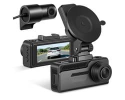 Dashcam Auto - Duale Voor- en Achtercamera - 4K + 1080p - GPS & G-sensor - 32 GB Geheugenkaart - 8,1 cm Scherm - Groothoek 129°/125° - Loopopname & Parkeermodus - Zwart