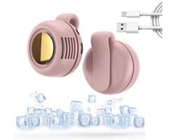 Mini Ventilator - Clip-On Ventilator - Oplaadbare USB Ventilator - Portable Clip Fan - Nekventilator - USB Oplaadbare Stille Bladeless Ventilatoren - Verstelbare - Geschikt Voor Buiten, Op Reis En Op Kantoor - Roze