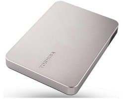 Toshiba Canvio Flex 4TB - Vaste schijf - extern - (draagbaar) - 2.5" - 4 TB - 5.0 Gbit/s - USB 3.2 Gen 1, USB 2.0 - zilver