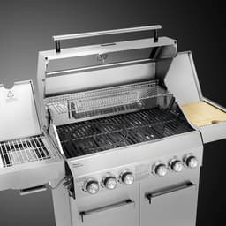 Gasbarbecue 4 Branders met Keramische Sear Zone en Achterbrander 140x55x117 cm RVS Buitenkeuken met Gietijzeren Grillrooster, Zijbrander, Warmhoudrek en Thermometer - HomebyNicole — thumbnail 2