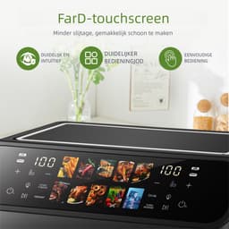 Heißluftfritteuse 9L Doppelkammer Airfryer – 2200W sterke Leistung, Sichtfenster, Farb-LED-Display, Einzel- en Doppelkörbe frei einstellbar — thumbnail 3