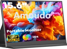 Casa Living Draagbare Monitor - Mobiele Monitor 15.6 Inch - Draagbaar Scherm 1080FHD - Groot kleurenbereik - Zwart - 41x27x6CM — thumbnail 1