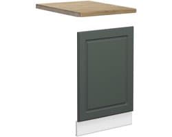 Vaatwasser Frontpaneel 45 cm Groen-Goud Landhuis/Wit voor Inbouwkeuken