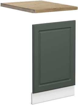 Vaatwasser Frontpaneel 45 cm Groen-Goud Landhuis/Wit voor Inbouwkeuken — thumbnail 1