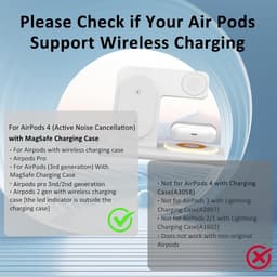 Opvouwbaar 3-in-1 oplaadstation geschikt voor Apple-producten, draadloze oplader voor iPhone 17 16 15 14 13 12 Pro Max, reisdock met adapter en licht voor iWatch Series 11 10 9 Ultra 3/2 SE 3/2, geschikt voorAirPods 4 3 2 Pro 3/2 — thumbnail 3