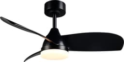 Fantiluxe - Ingrid - Plafondventilator met verlichting - Zwart - Ø90cm - Afstandsbediening - Met lamp - Plafond ventilator - Slaapkamer — thumbnail 2