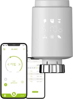 Radiator Thermostaat Klep - Slimme Klep Verwarmingsregelaar - Energie Besparen - Instelbare Display Richting - M30 x 15 - Wit — thumbnail 1