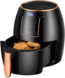 Airfryer 5.5L - Heteluchtfriteuse Olievrij - Gezond Koken - Snelle Luchtcirculatie - 5.5 liter - Rood — thumbnail 1
