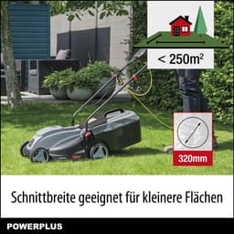 Elektrische Grasmaaier - Tuinmachine - Gazon Onderhoud - Grasopvang Systeem - 32 cm Snijbreedte - Grijs — thumbnail 3