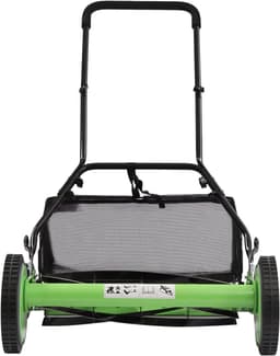 Handgrasmaaier - Cilindermaaier - Gazon Onderhoud - Stille Werking - 50 cm Werkbreedte - Groen — thumbnail 1