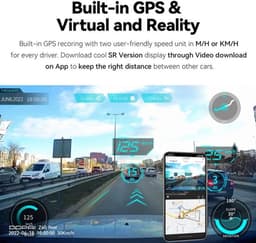 Dashcam voor Auto - Dual Dashcam 2.7K 1944P - Auto Camera Recorder - 360° Draaibaar - IMX335 Sensor - Wifi & GPS Tracking - 24H Parkeermodus - H.265 Video - Hardwire Kit - Zwart — thumbnail 3