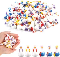 90 stuks kleine harsgans in tuinier- en vlinderstijl mini ganzenbeeldjes kleine dieren van hars voor doe-het-zelf-knutselwerkjes feeëntuinen poppenhuis microlandschapsdecoratie — thumbnail 1