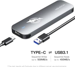 Externe SSD - Mini Opslag - Snelle Data Transfer - Schokbestendig Metaal - 2TB - Grijs — thumbnail 5