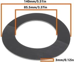 Dailygoods- Wrijvingsschijf 140 mm - 2 Stuks - Compatibel met Bondioli & Pavesi - Binnendiameter 85,5 mm - Dikte 3 mm - Geschikt voor Grasmaaier - Grasmaaieronderdeel — thumbnail 3