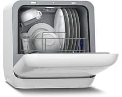 Mini Vaatwasser - Compact Apparaat - Snel Servies Wassen - Geen Installatie Nodig - 2 Bestek - Wit