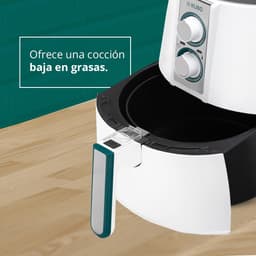 Olievrije Friteuse - Hetelucht Oven - Gezond Koken - Instelbare Temperatuur - 25 Liter - Wit Groen — thumbnail 3