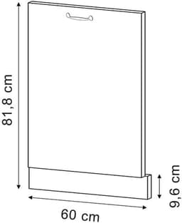 Vaatwasserpaneel - Keukenfront - Keuken Integreren - Hoogglans Afwerking - 60 cm - Antraciet — thumbnail 3