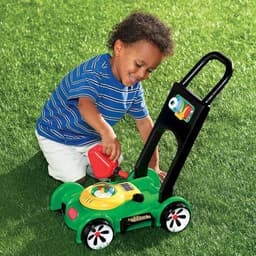 QIN® Grasmaaier Speelgoed - Kruiwagen Speelgoed - Grasmaaier Kinderen -Meerkleurig- 20cm x 12cm x 21cm — thumbnail 4