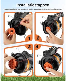 GELLDG 20 Stuks Rasentrimmerspulen - Vervangspolen voor Grasmaaier - Gemakkelijk Te Installeren met Efficiëntere Snijprestaties - Geschikt voor Worx Accu Rasentrimmer - Duurzaam Plastic Materiaal - 57x32mm — thumbnail 3
