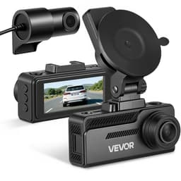 VEVOR 4k Dashcam voor Auto, voor- en Achterkant, 1080p Dubbele Autocamera Met GeïNtegreerde Gps G-Sensor en Geheugenkaart (32 Gb), 3,18 Inch Scherm, 129° + 125° Groothoek, Loopopname, Parkeermodus, Zwart — thumbnail 1