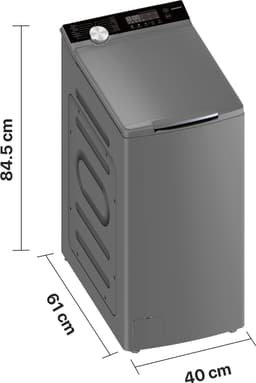 Heinner HWM-TL8013IVKSA++ Bovenlader Wasmachine 8 kg – 1300 tpm – Inverter Motor – Energieklasse A – 15 Programma’s met Trommelreiniging – Kinderslot – Zilver – 5 Jaar Garantie — thumbnail 4