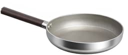 Cheffinger, Anti-aanbakkoekenpan 24 cm, geschikt voor inductie, met handvat in houtlook, Zilver — thumbnail 1