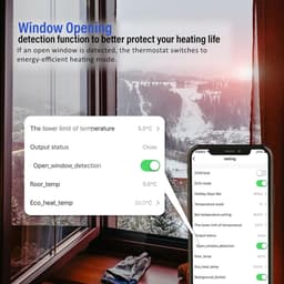 Slimme Thermostaat - Programmeerbaar - Waterverwarming - WiFi Bediening - 5-35℃ - Zwart — thumbnail 4