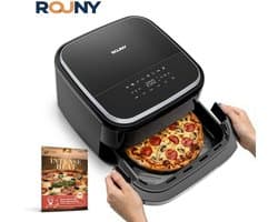 Allero Heteluchtfriteuse - Airfryer - Pizzaoven - Hetelucht Friteuses - 11-in-1 - 12inch - 2200W - 4,2 Liter - Zwart - Mand 30cm