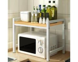 Magnetron plank standaard - Keukenrek - Ruimte maximaliseren - Flexibele configuraties - Dubbel of drielaags - Kersen