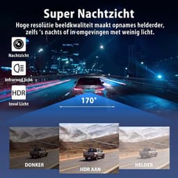 SOGIOL Dashcam Auto - 4 Lenzen (Voor, Achter, Links, Rechts) - 1080P Full HD - WiFi & GPS - Dashcams - Nachtzicht - G-Sensor - Parkeerbewaking - 3,16 Inch met App - Incl. 64GB SD-Kaart — thumbnail 5