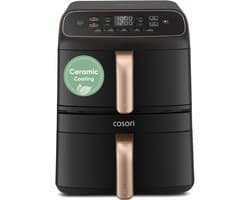 Cosori TurboTower Compact airfryer - Keramische anti-aanbaklaag - Dubbele heteluchtfriteuse - 8.6 liter