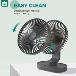 Tafelventilator USB Oplaadbaar – Stil & Oscillerend – 4 Snelheden – 4000 mAh — thumbnail 3