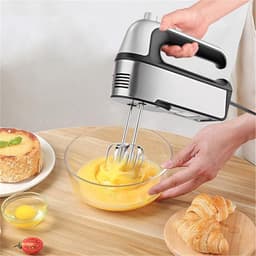 Staande mixer - Keukenmixer deeg - Taarten bakken - Vijf snelheden - 10x10x10 mm - Zilver — thumbnail 4