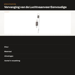 Dailygoods- Luchtvaanveer Vervanging 699056 - Eenvoudige Installatie - Herstel Spanning - Compatibel met 122H02/122K02 - Verbeterde Efficiëntie - Geschikt voor Grasmaaier - Grasmaaierveer — thumbnail 3