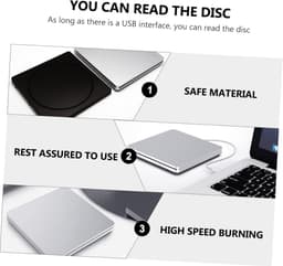 Externe DVD Brander - CD ROM Station - Bestanden Branden - USB 3.0 - 14.20x13.90x1.60cm - Zilvergrijs — thumbnail 4