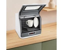 Tafelvaatwasser - Mini vaatwasser - Snel servies reinigen - Zonder wateraansluiting - Compact formaat - Wit