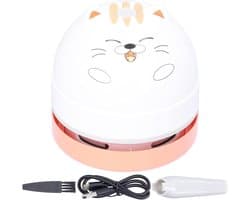 Desktop Stofzuiger - Mini Stofvanger - Bureau Schoonhouden - Schattig Dierlijk Ontwerp - USB Opladen - Kat