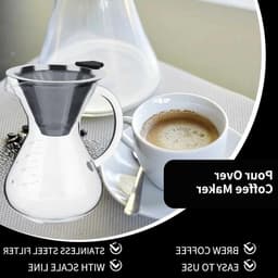 Koffiezetapparaat voor Overgieten met Roestvrijstalen Filter en 400ml Capaciteit voor Perfecte Koffie — thumbnail 3
