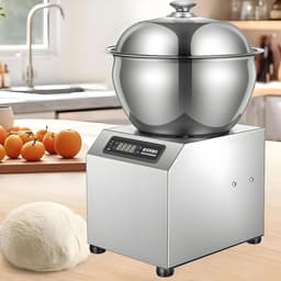 Deegkneder Machine - Broodmixer Bloemkneedmachine - Bakken Brood Pizza - Dubbele Rotatie Motor - 8 kg Capaciteit - Zilver — thumbnail 1