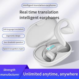 draadloze hoofdtelefoon - Wit - AI Vertaalcomputer - AI-vertaling oordopjes Real Time - 144 Talen Real-Time Vertaling - Bluetooth-headset - Translator - AI Vertaler - translator earbuds - Draagbaar — thumbnail 4