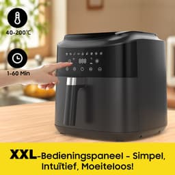 AIMASON AF80D10 XXL Heetluchtfriteuse 9L - 2350W Airfryer voor Snel Koken - 9 Programma's - LED-display - Verwarmfunctie - Metalen binnenkant - Moderne Airfryer voor Familiegerechten — thumbnail 2