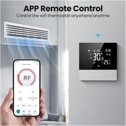 Slimme Thermostaat - Temperatuurregelaar Wifi - Comfort Verhogend - App en Spraakbesturing - 5-35 Gradenset - Wit — thumbnail 5